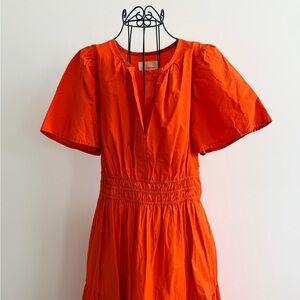 Anthropologie Somerset Orange Maxi Dress